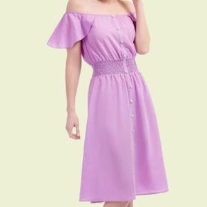 Lavender Shoulder Dress 👑 Rapunzel Disney Bound